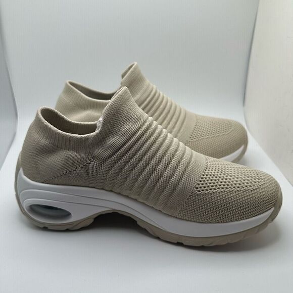 CUSHIONAIRE Women's Stretch Knit Slip on Sneaker +Memory Foam & LiteSole Technol - Picture 1 of 7